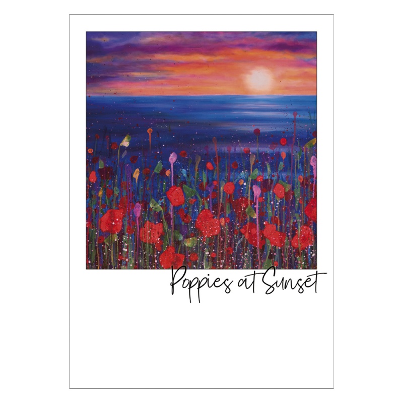 Poppies in the Sunset Postcard